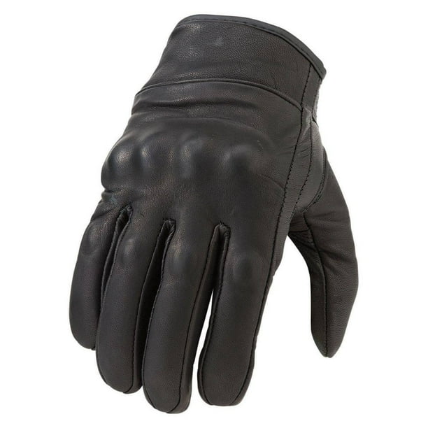 Mens Black Leather Motorcycle GP Gloves XLg New W/Hard knuckles. Mens Black Leather Motorcycle GP Gloves XLg New W/Hard knuckles.